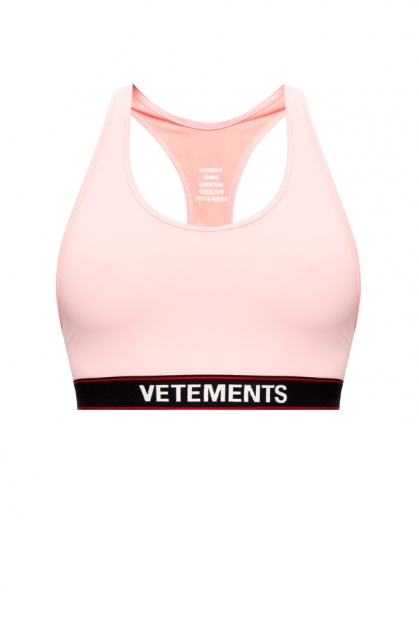 VETEMENTS Sports bra with logo